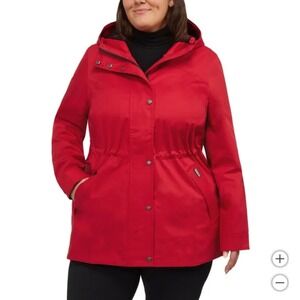 *SEALED* Hunter Ladies‎ Water Resistant Cotton Smock Jacket XLARGE Red Commuting